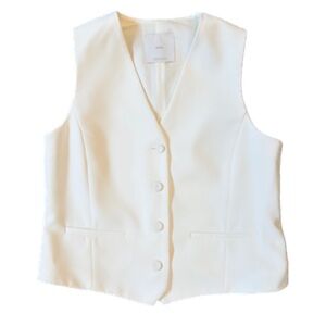 Mango white vest- NWOT, size L